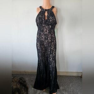 Lace Over Nude Gown Sz.10 NWT